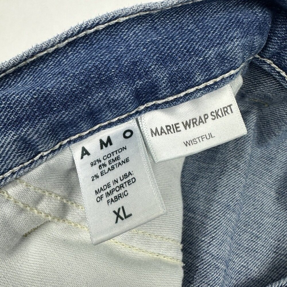 AMO Blue Knee-Length A-Line Skirt - Picture 4 of 6